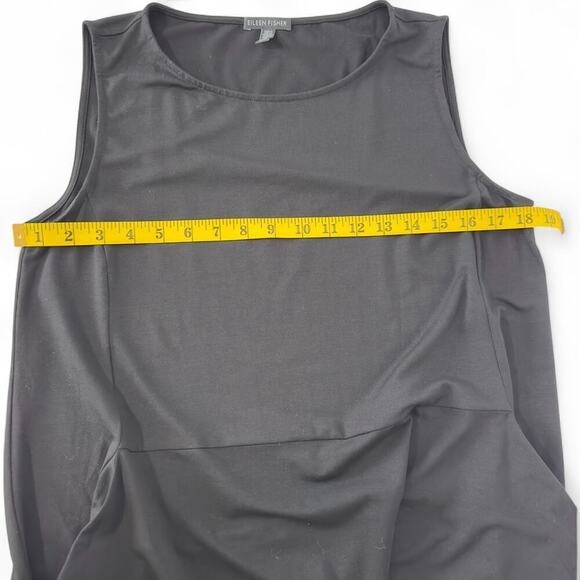 Eileen Fisher Black Tank Dress with Front Pockets (M) - Picture 8 of 10
